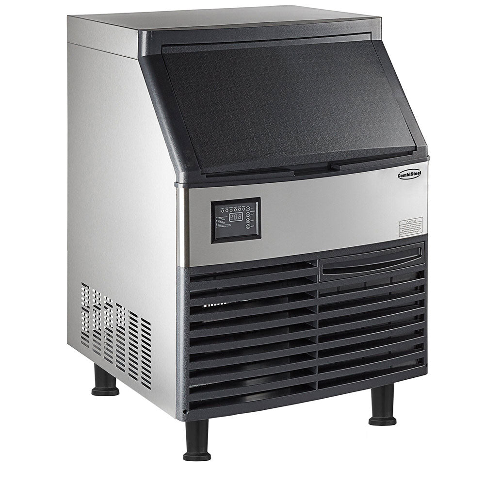 Machine à glaçons noire/grise 73kg/24h - refroidissement par air - cubes pleins
