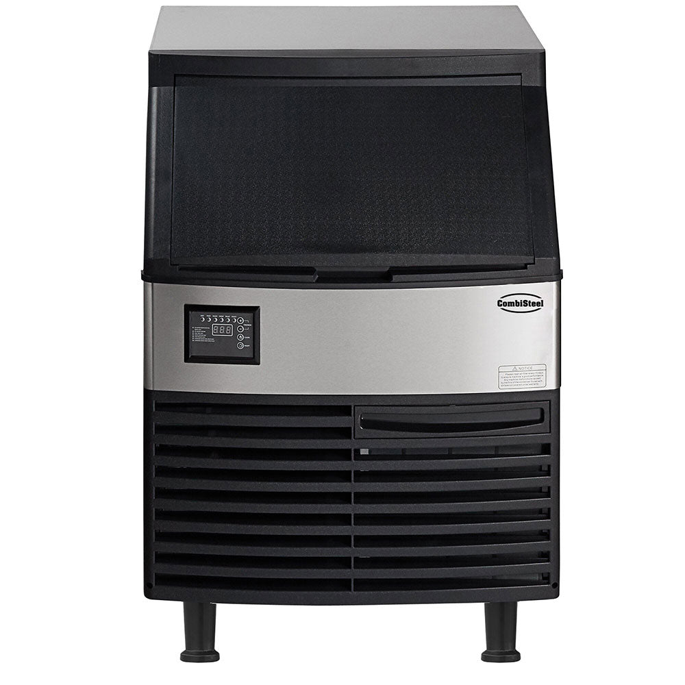 Machine à glaçons noire/grise 73kg/24h - refroidissement par air - cubes pleins
