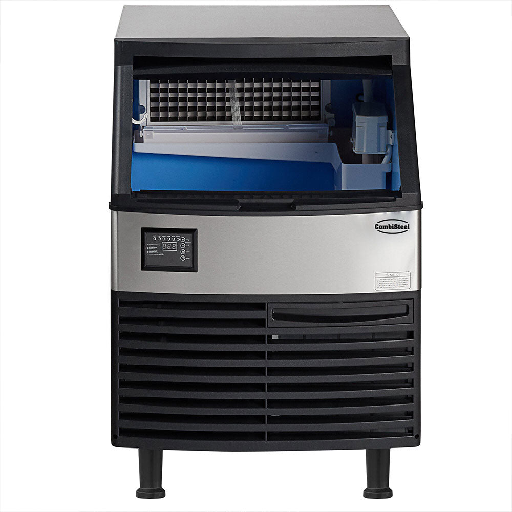 Machine à glaçons noire/grise 73kg/24h - refroidissement par air - cubes pleins