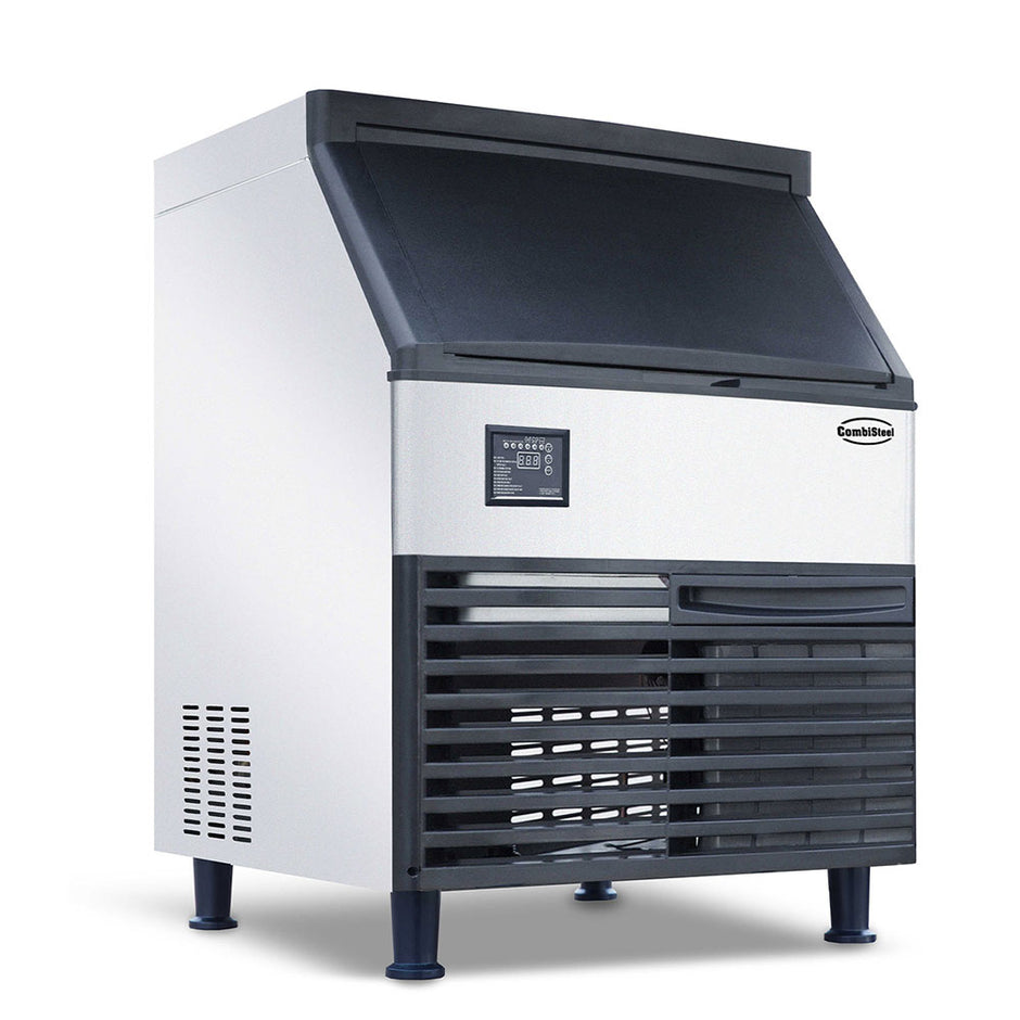Machine à glaçons noire/grise 95kg/24h - refroidissement par air - cubes pleins
