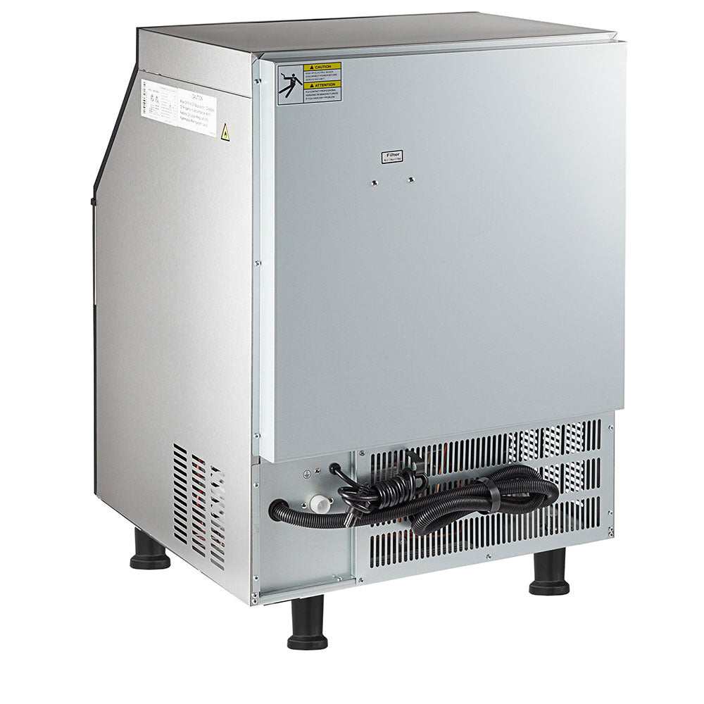 Machine à glaçons noire/grise 95kg/24h - refroidissement par air - cubes pleins