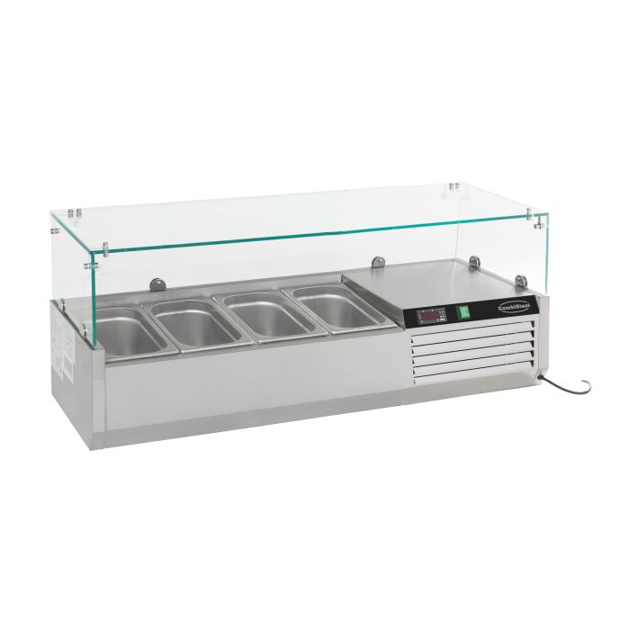 Vitrine type saladette 1/3 GN x 4