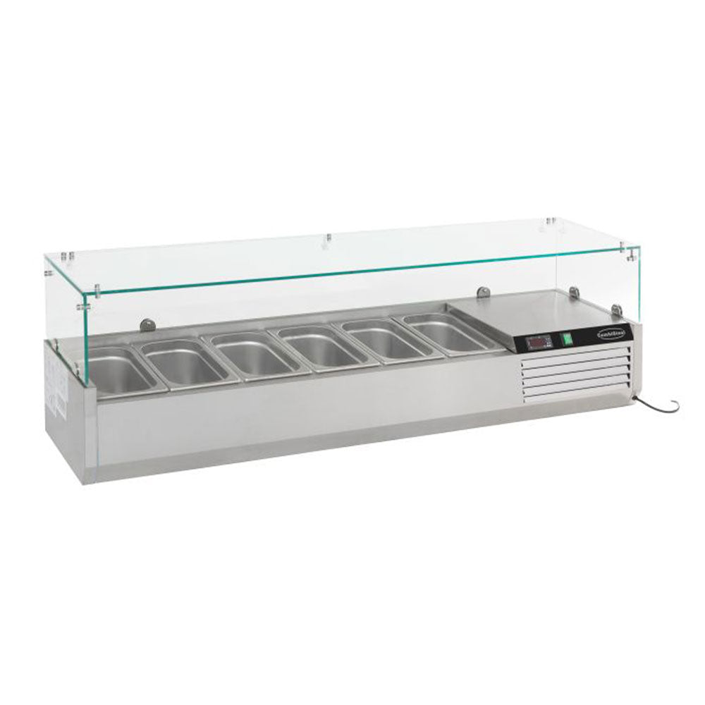 Vitrine type saladette 1/3 GN x 6