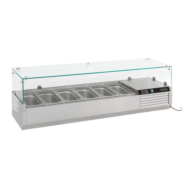 Vitrine type saladette 1/3 GN x 6