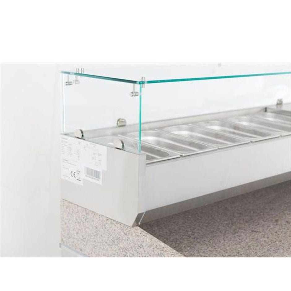 Vitrine type saladette 1/3 GN x 6