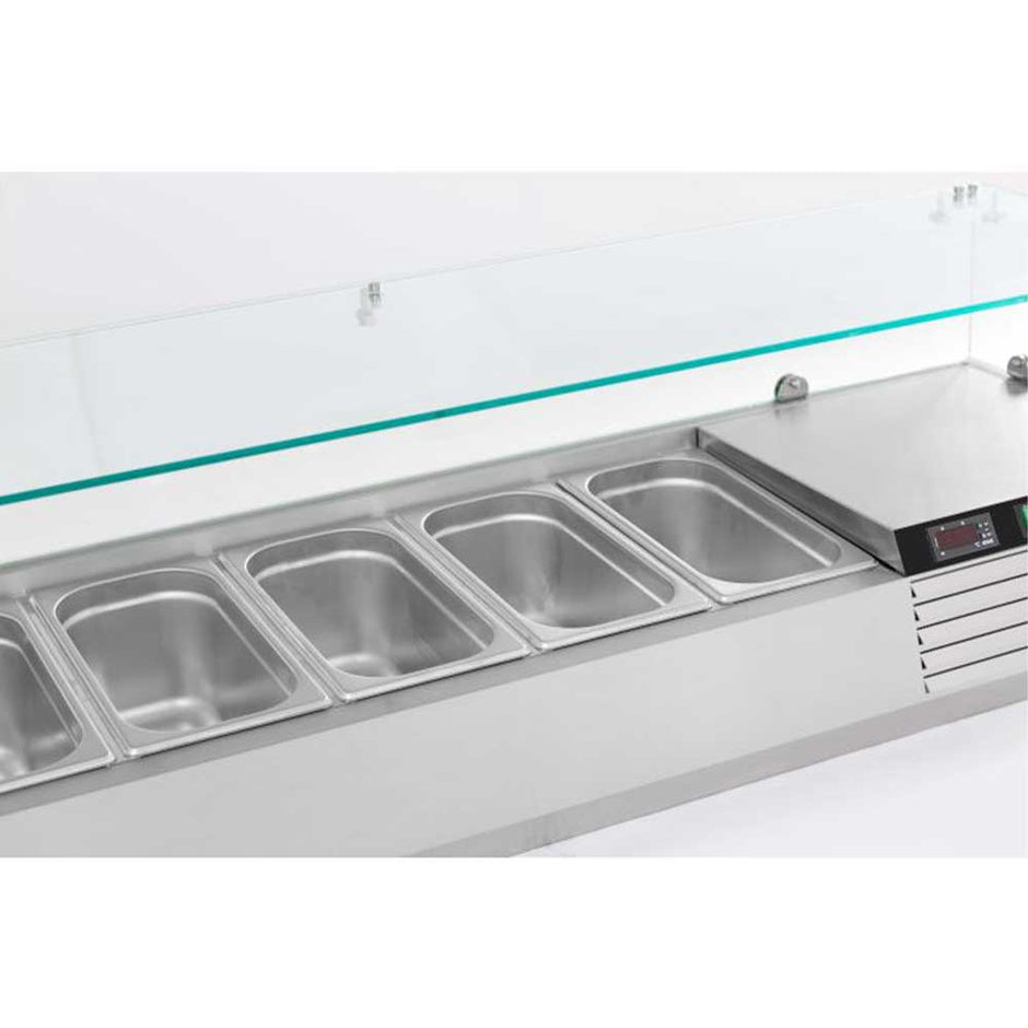 Vitrine type saladette 1/4 GN x 8