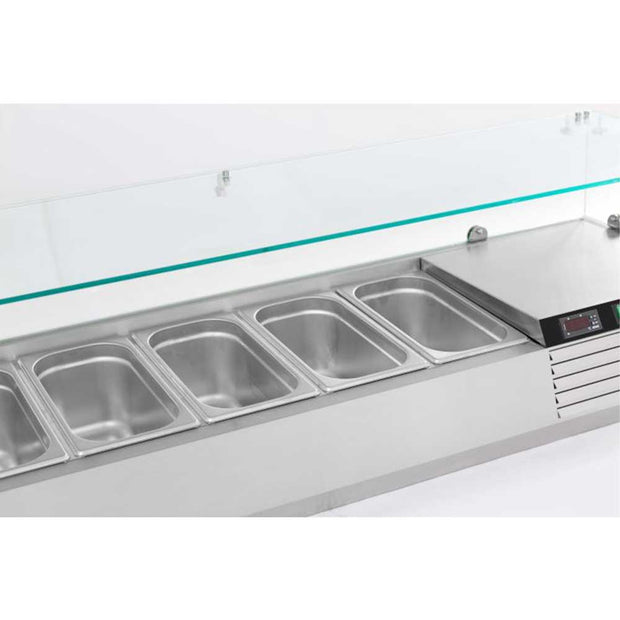 Vitrine type saladette 1/4 GN x 8