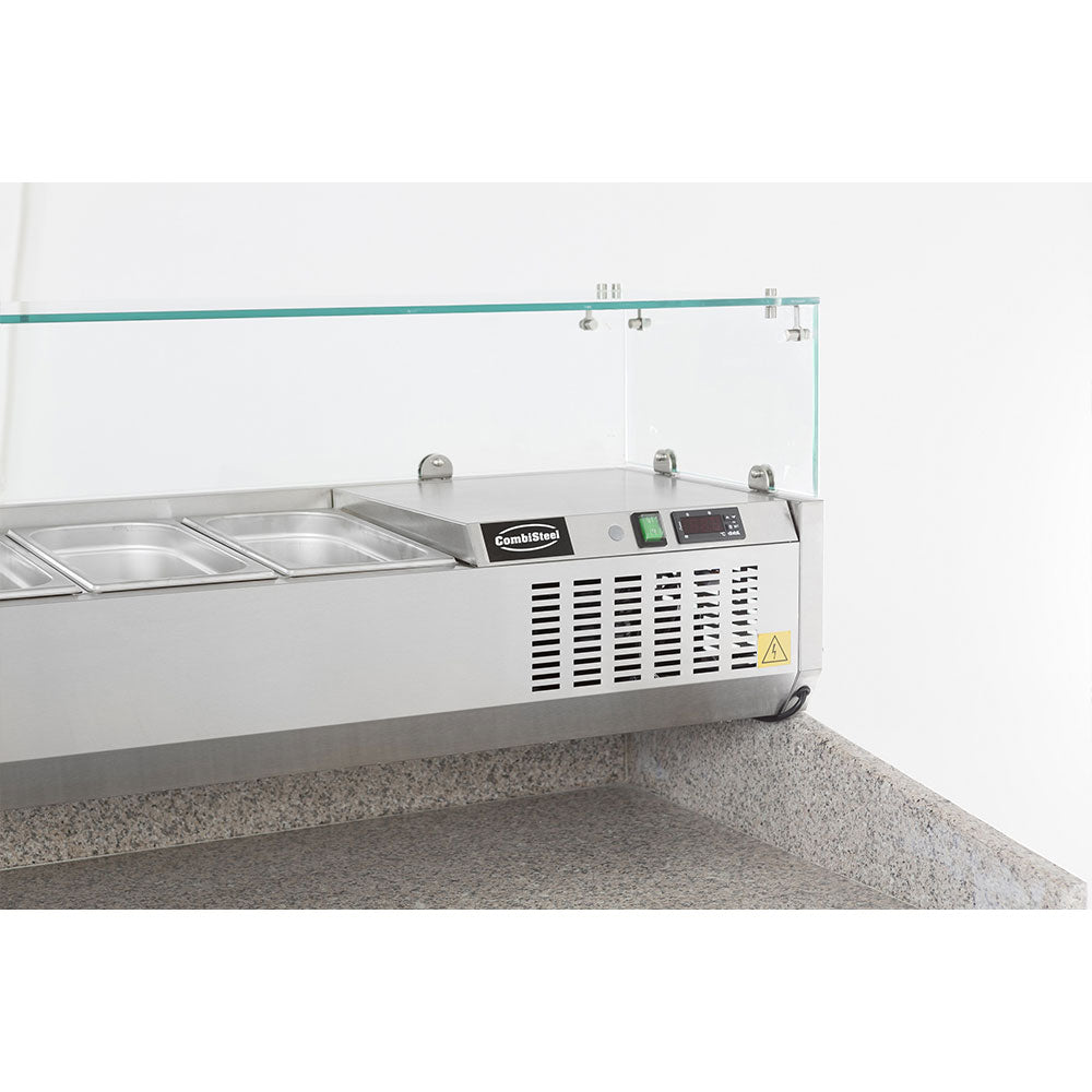 Vitrine type saladette 1/4 GN x 8