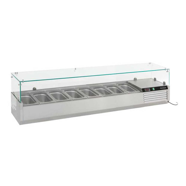 Vitrine type saladette 1/4 GN x 8