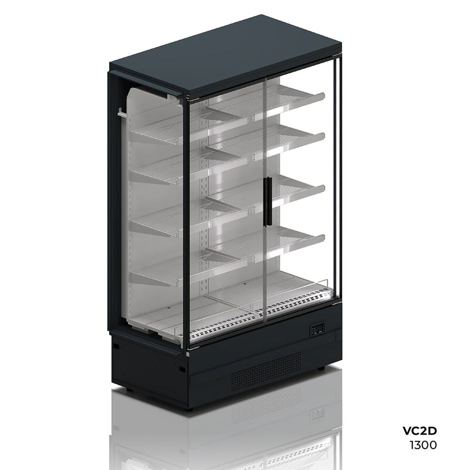 Vitrine réfrigérée murale Plug-In Premium noire modulable avec éclairage LED 520L 1300 **Subventionné**