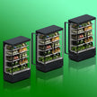 Vitrine réfrigérée murale Plug-In Premium noire modulable avec éclairage LED 520L 1300 **Subventionné**