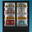 Vitrine noire Premium avec éclairage LED 890L 2000 **Subventionné**