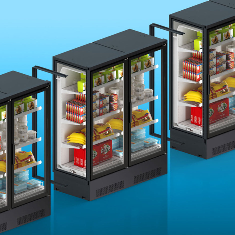Vitrine noire Premium avec éclairage LED 890L 2000 **Subventionné**