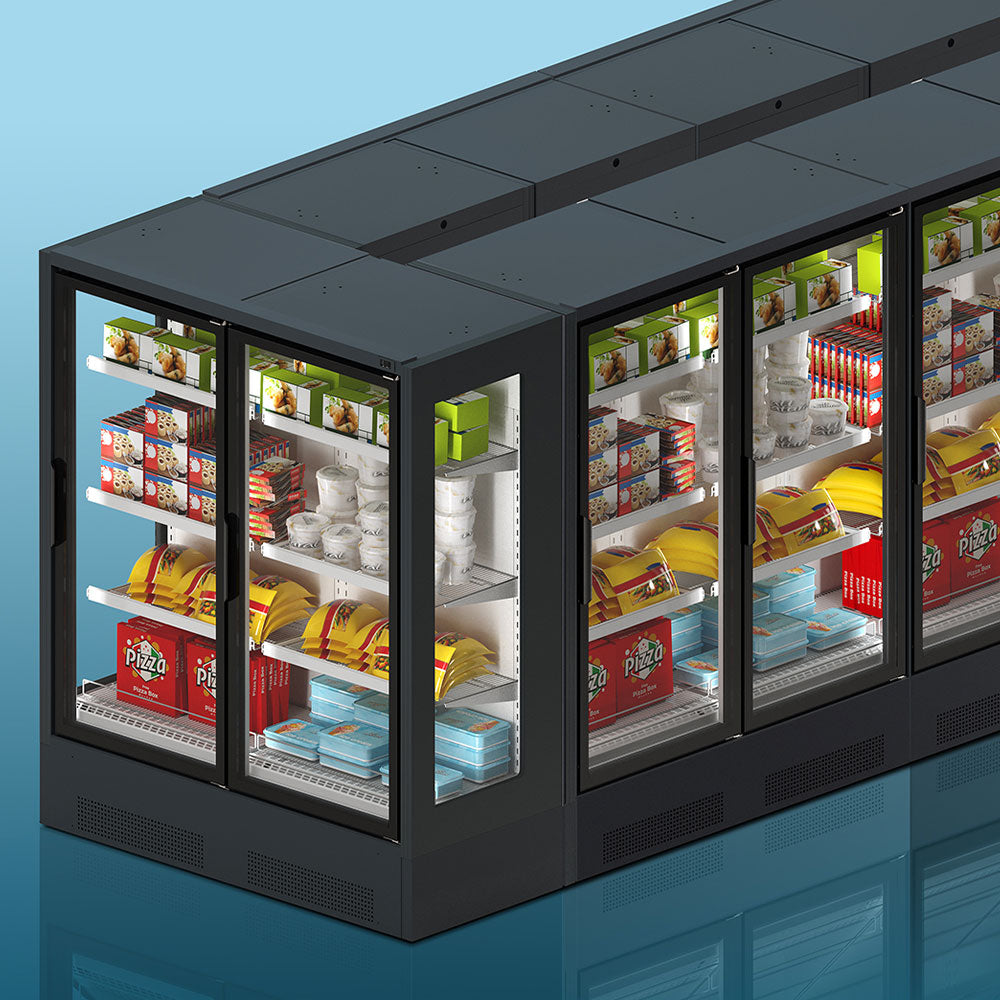 Vitrine noire Premium avec éclairage LED 890L 2000 **Subventionné**