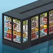 Vitrine noire Premium avec éclairage LED 890L 2000 **Subventionné**