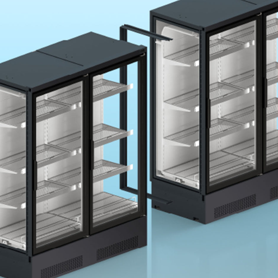 Vitrine noire Premium avec éclairage LED 890L 2000 **Subventionné**