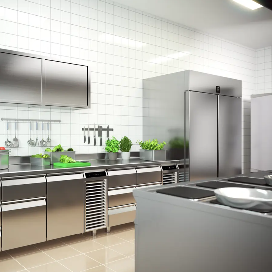 Réfrigérateur 2 portes GN 2/1 à refroidissement ventilé 