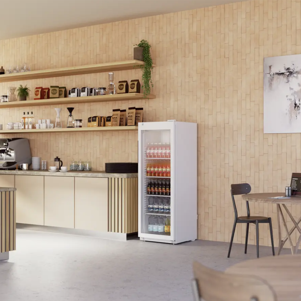 Réfrigérateur 1 porte vitré à refroidissement ventilé 