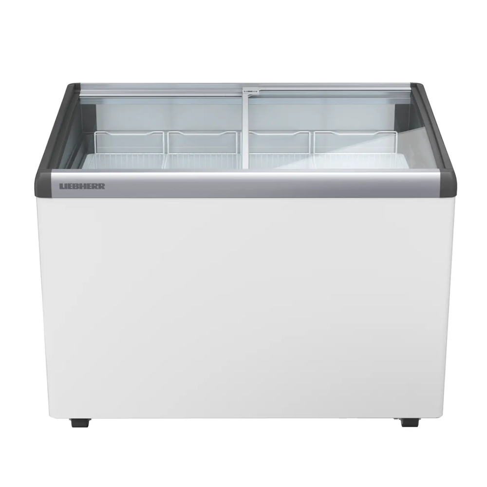 Congélateur pour crème glacée à roulettes vitré 282L 