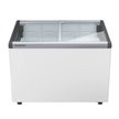 Congélateur pour crème glacée à roulettes vitré 282L 