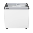 Congélateur pour crème glacée à roulettes vitré 219L 