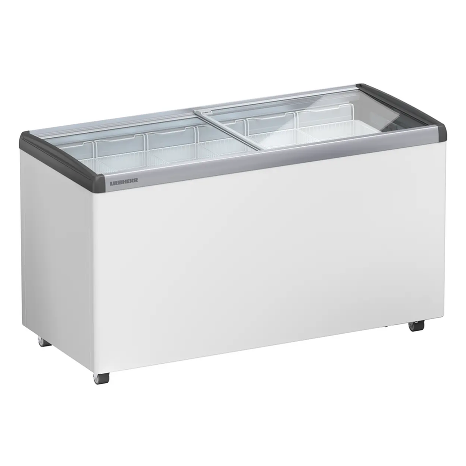 Congélateur pour crème glacée à roulettes vitré 444L 
