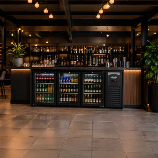Bar réfrigéré vitré 3 portes battantes