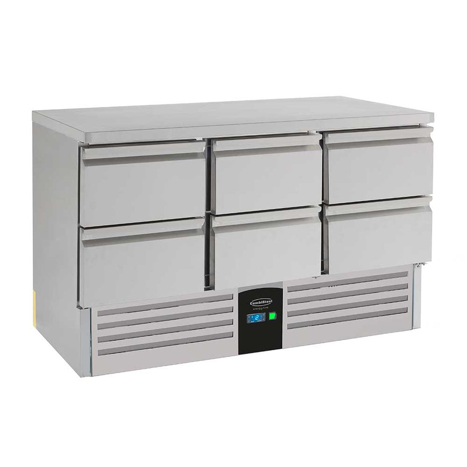 Bar réfrigéré sans rebord 6 tiroirs en inox sans pieds avec évaporateur ENERGY LINE