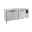 Bar réfrigéré sans rebord 3 portes en inox avec pieds ENERGY LINE