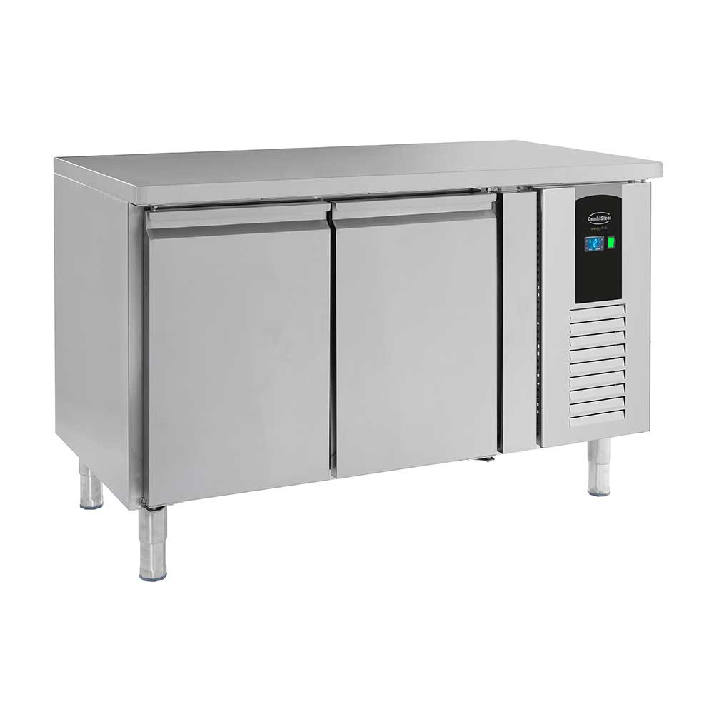 Bar réfrigéré sans rebord 2 portes en inox avec pieds ENERGY LINE