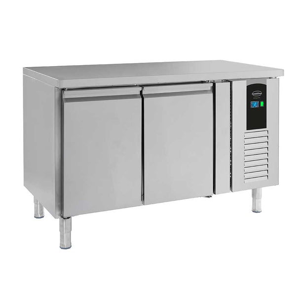 Bar réfrigéré sans rebord 2 portes en inox avec pieds ENERGY LINE