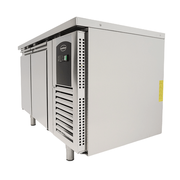 Bar réfrigéré sans rebord 2 portes en inox avec pieds ENERGY LINE