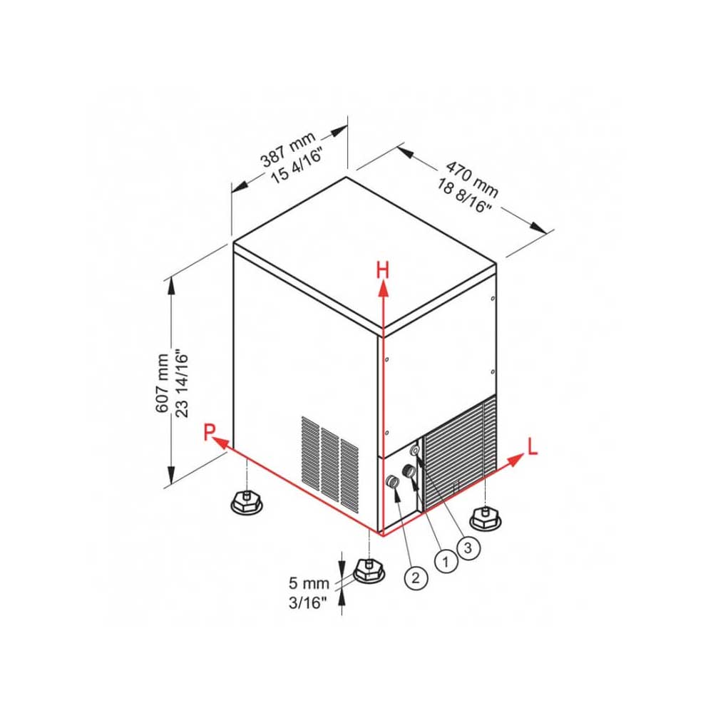 BREMA Eiswürfelbereiter - CB 246 A HC - 26 kg/24h - Volleiswürfel