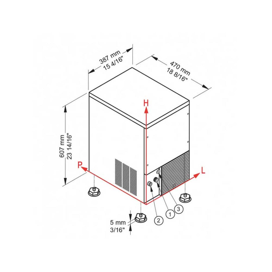 BREMA Eiswürfelbereiter - CB 246 A HC - 26 kg/24h - Volleiswürfel