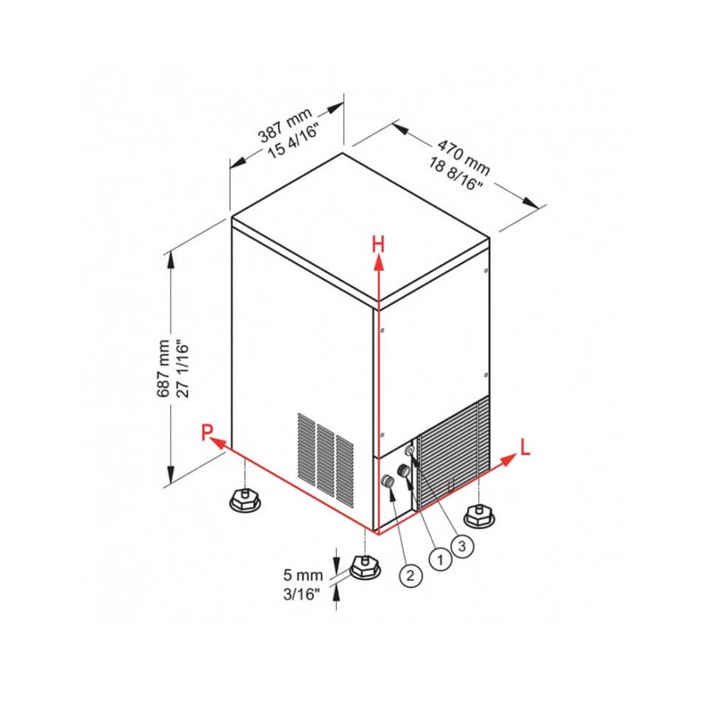 BREMA Eiswürfelbereiter - CB 249 W HC - 29 kg/24h - Volleiswürfel