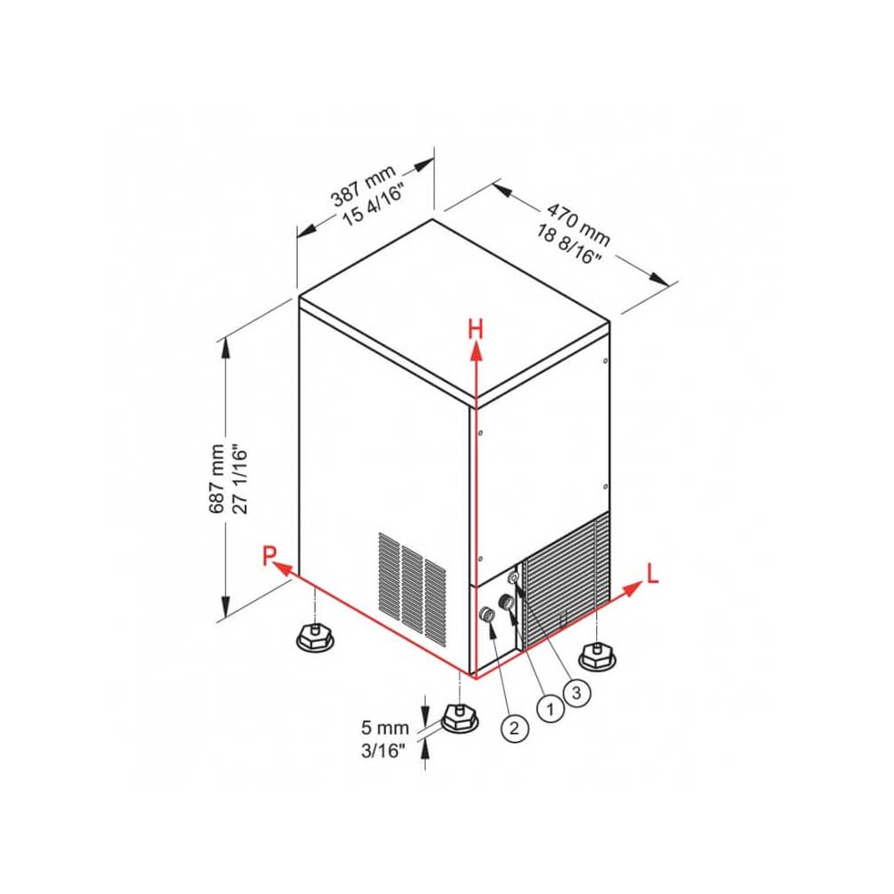 BREMA Eiswürfelbereiter - CB 249 A HC DP - 29 kg/24h - Volleiswürfel