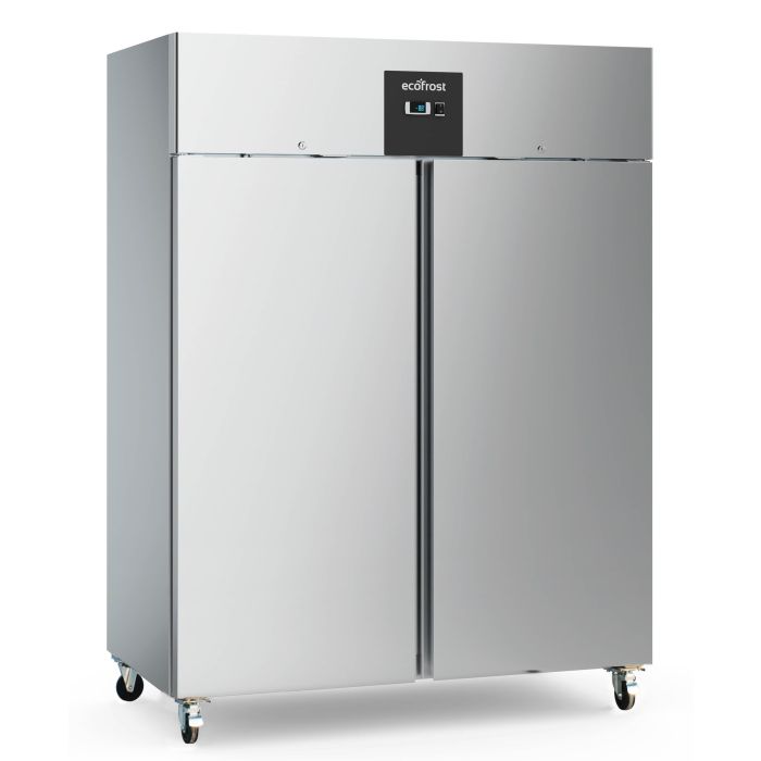 Réfrigérateur professionnel en inox 2 portes 1400L à roulettes
