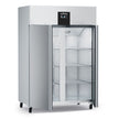 Réfrigérateur professionnel inox 2 portes vitrées à roulette de 1200L