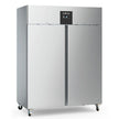 Congélateur en acier inox 2 portes à roulettes 1400L