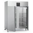 Congélateur en acier inox 2 portes à roulettes 1400L